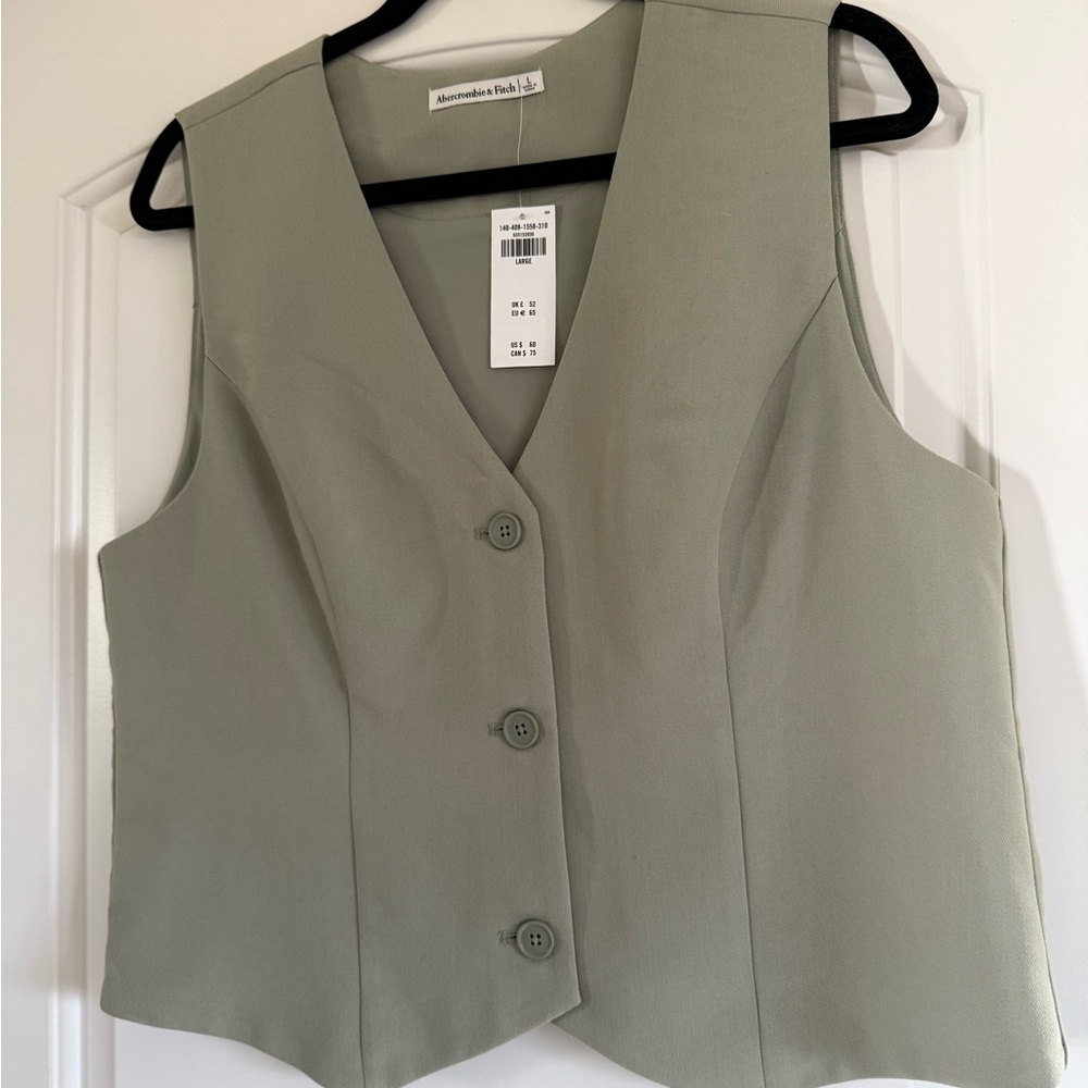 Abercrombie & Fitch Sage Green Vest